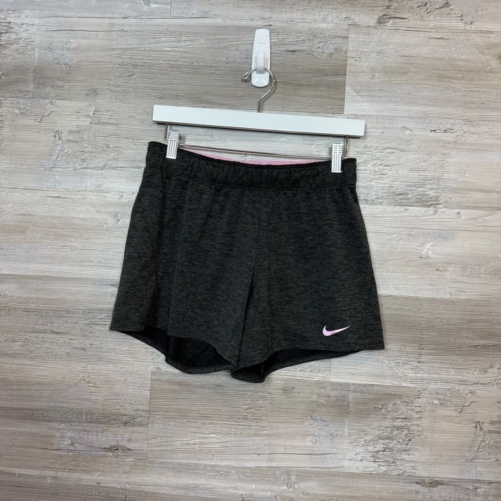 Nike Dri-FIT Training Shorts Charcoal Grey Pink Small